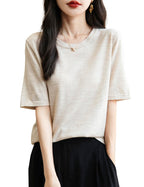 100% Merino Wool Crewneck Travel Tee Sweater