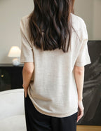 100% Merino Wool Crewneck Travel Tee Sweater