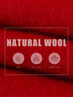 100% Merino Wool Poloneck Cardigan Sweater