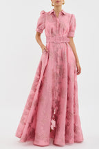 The Sophie North - Dress with Short Puff Sleeves