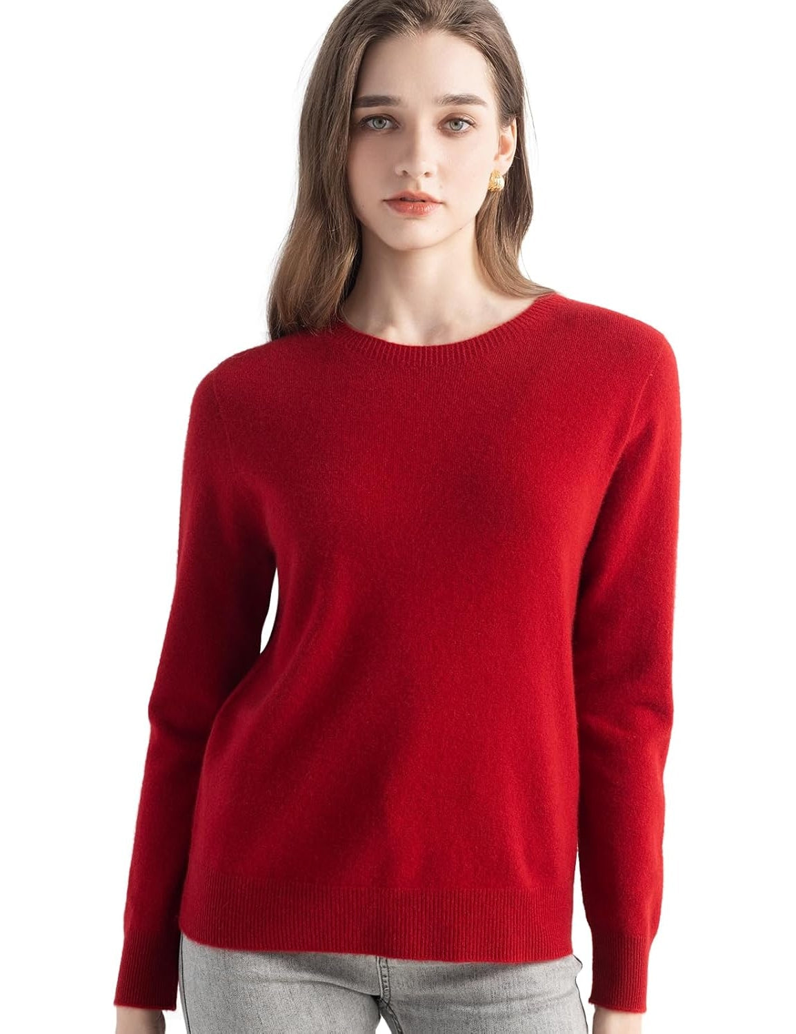 100% Pure Cashmere Sweater Crew Neck Pullover