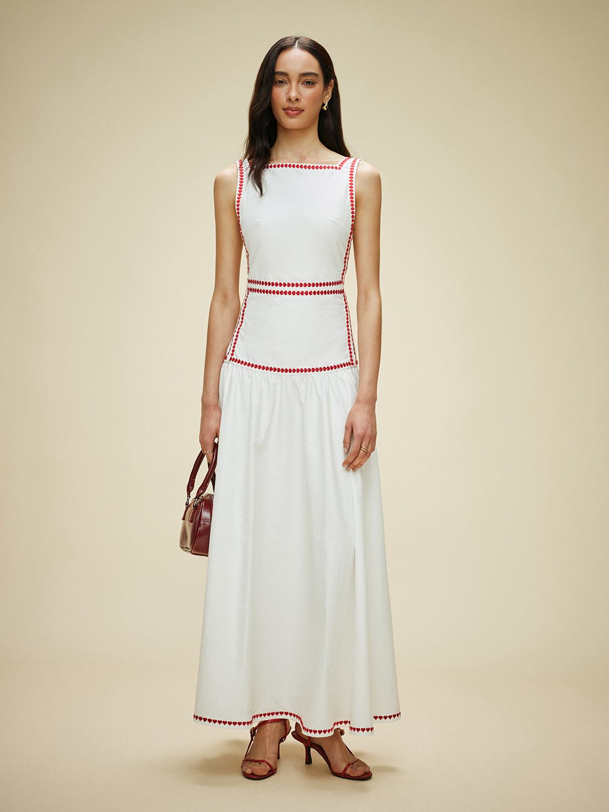The Sophie North - Cotton Contrast Tie Dress