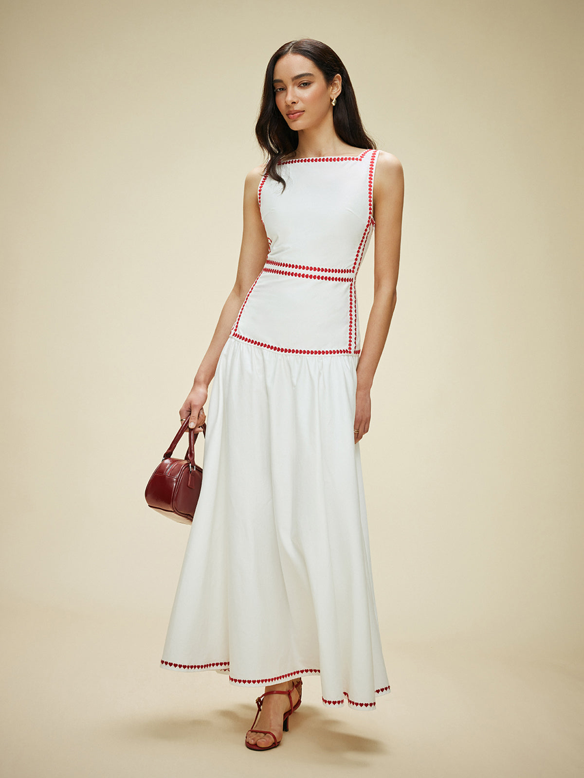 The Sophie North - Cotton Contrast Tie Dress