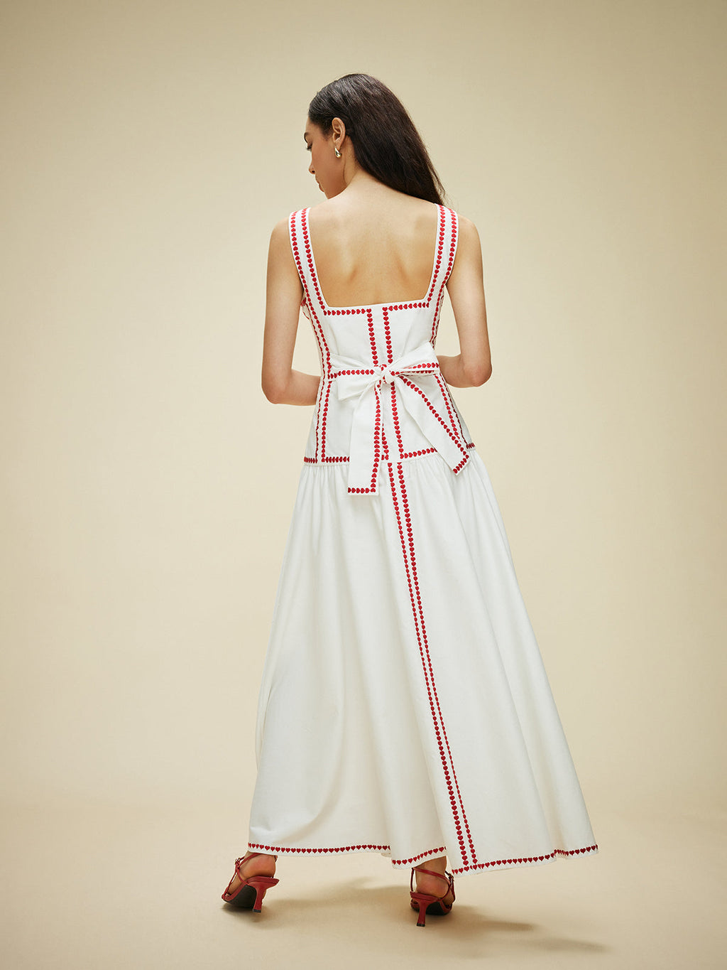 The Sophie North - Cotton Contrast Tie Dress