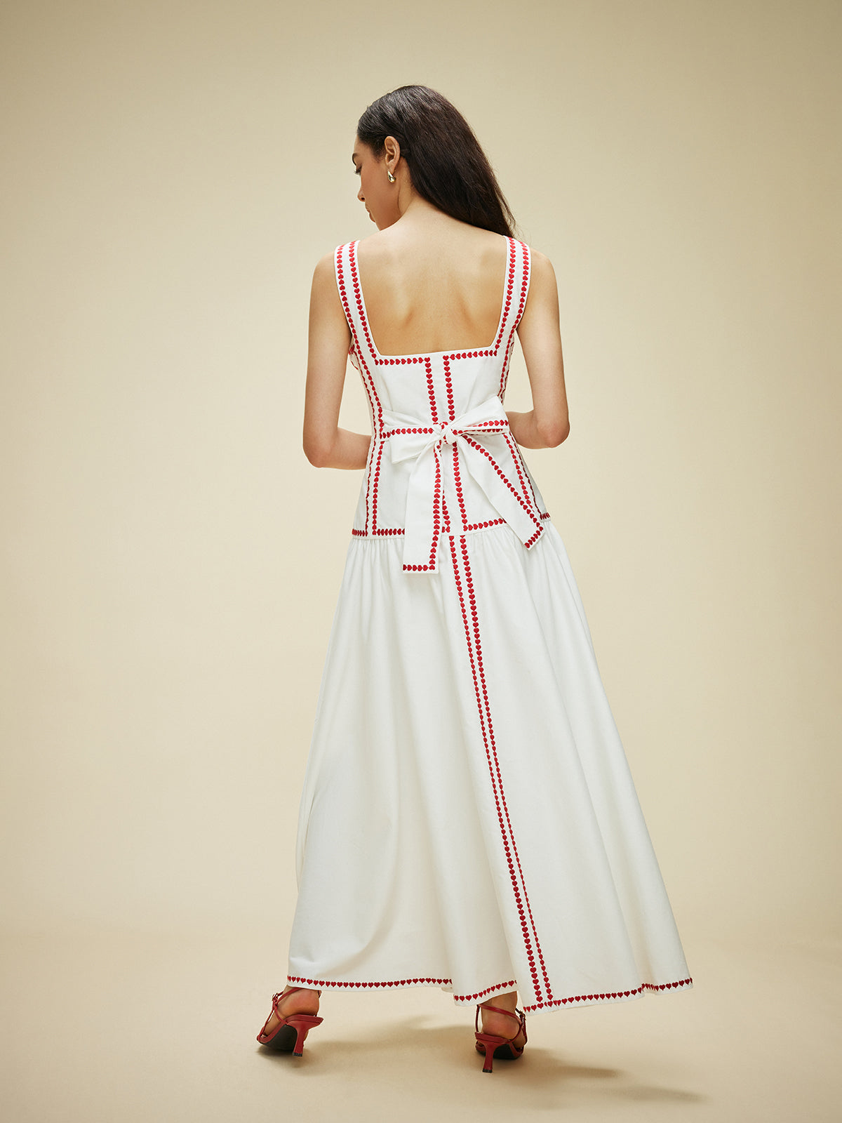 The Sophie North - Cotton Contrast Tie Dress