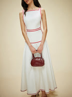 The Sophie North - Cotton Contrast Tie Dress