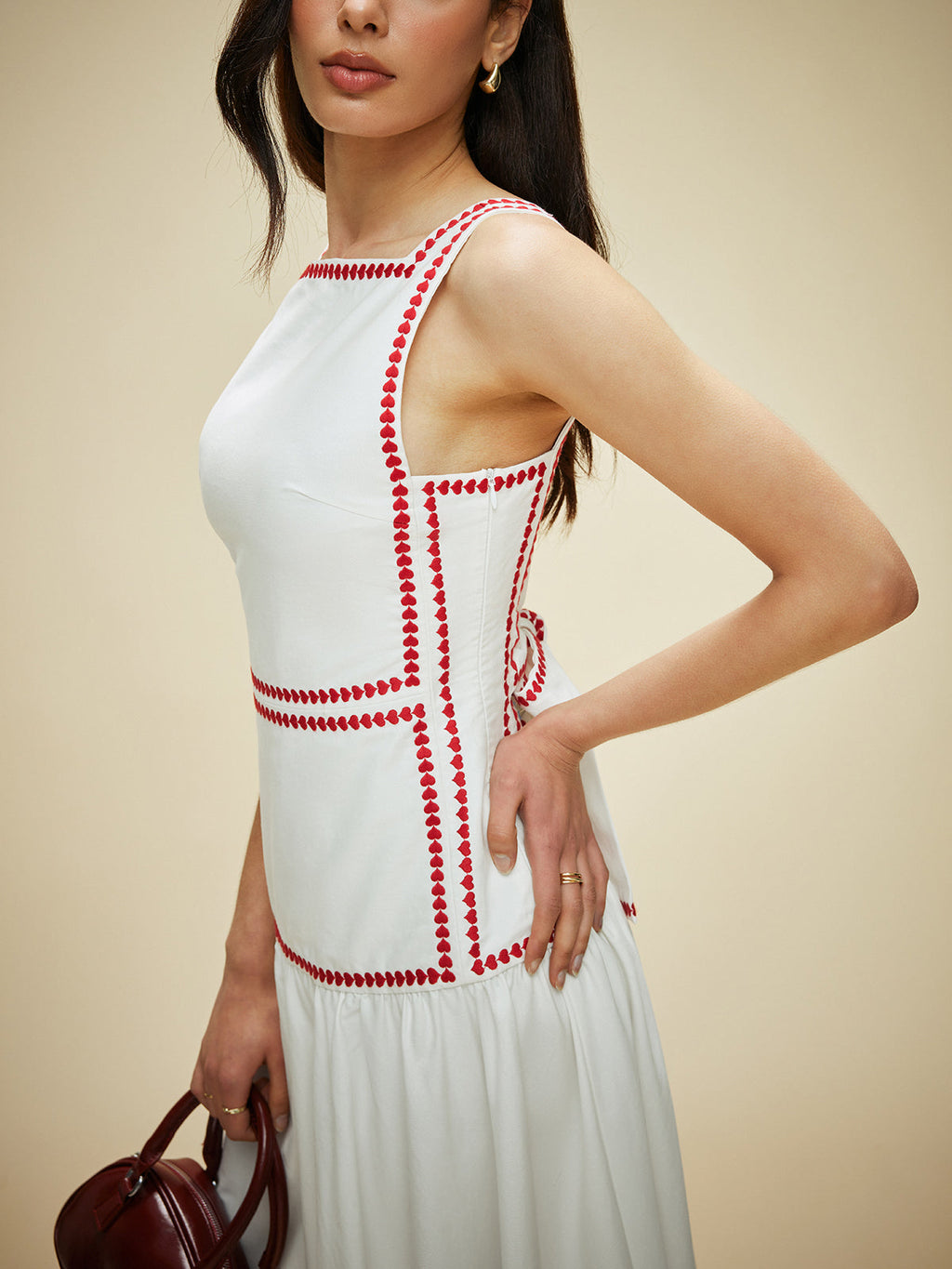 The Sophie North - Cotton Contrast Tie Dress