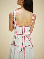 The Sophie North - Cotton Contrast Tie Dress