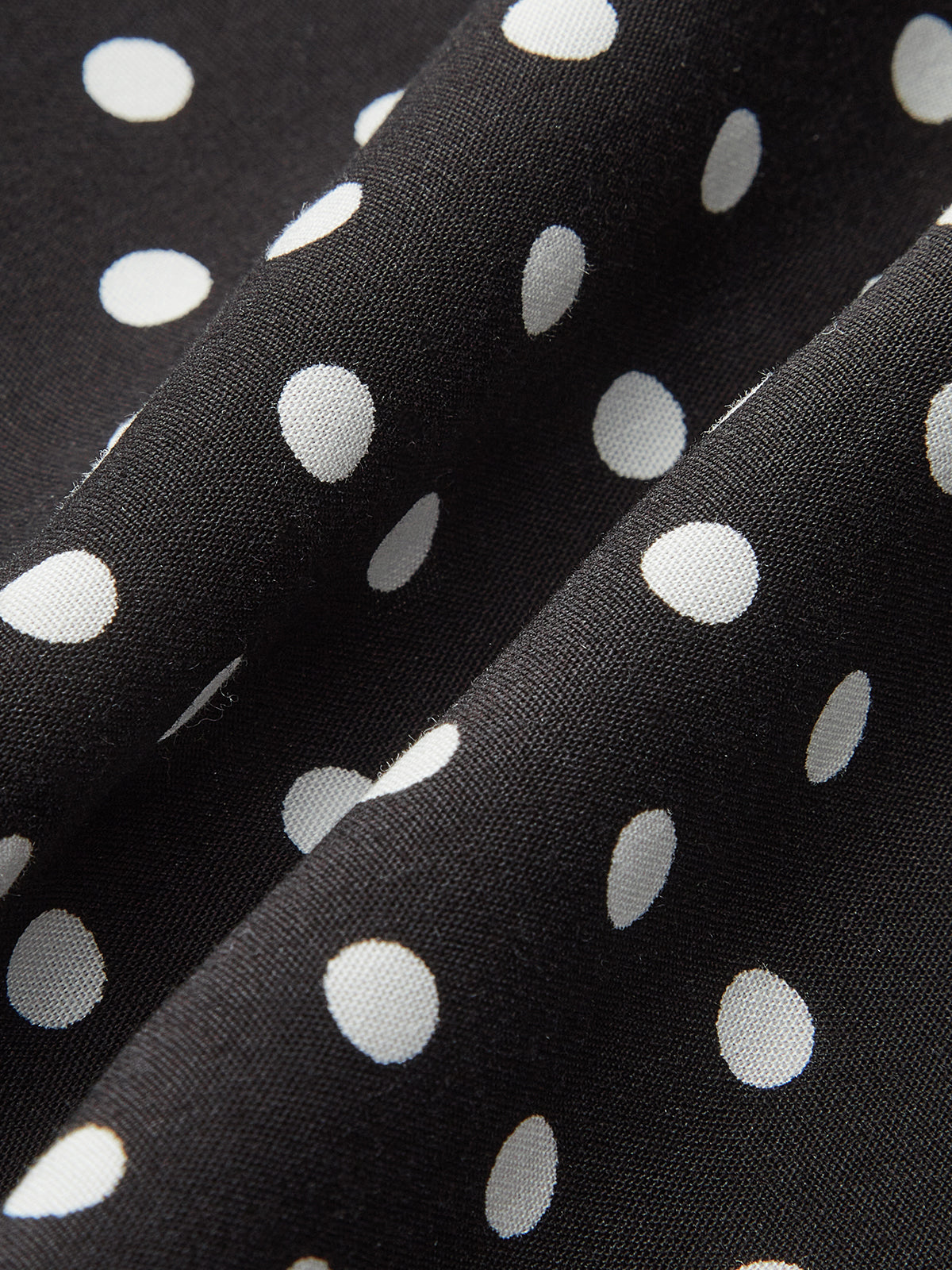 Polka Dot Lace-Trim Dress