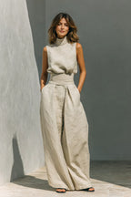Élise – Linen Flow Jumpsuit