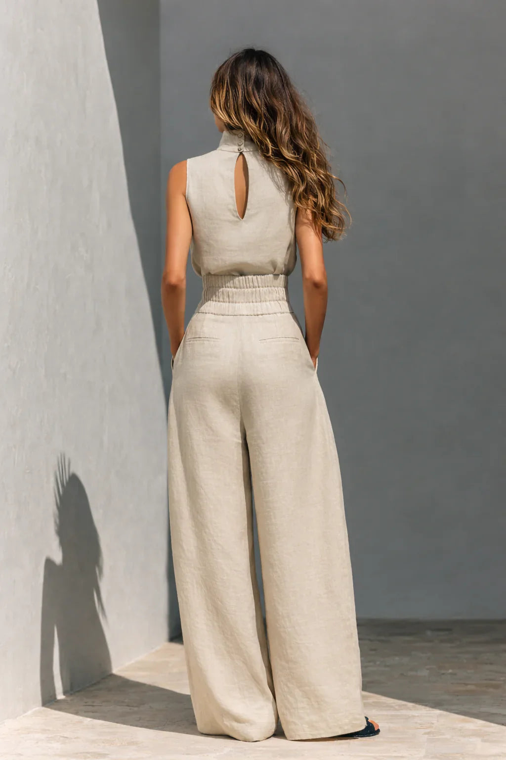 Élise – Linen Flow Jumpsuit