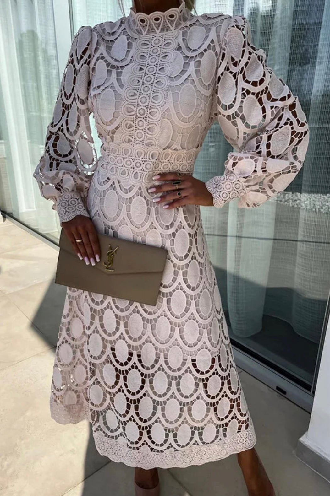 Sophie North | Elegant Lace Midi Dress