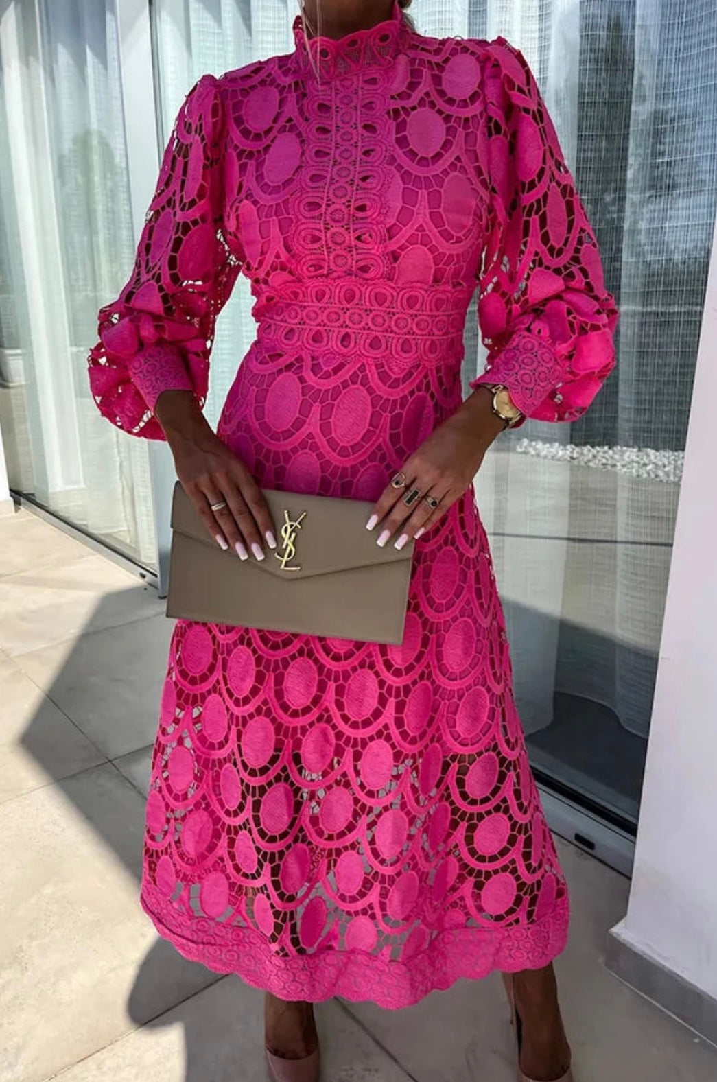 Sophie North | Elegant Lace Midi Dress