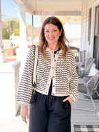 Laurent Sweater, Black/White
