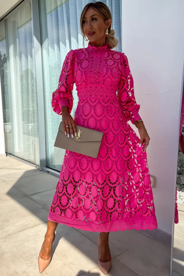 Sophie North | Elegant Lace Midi Dress