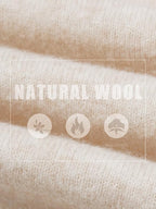 100% Merino Wool Poloneck Cardigan Sweater