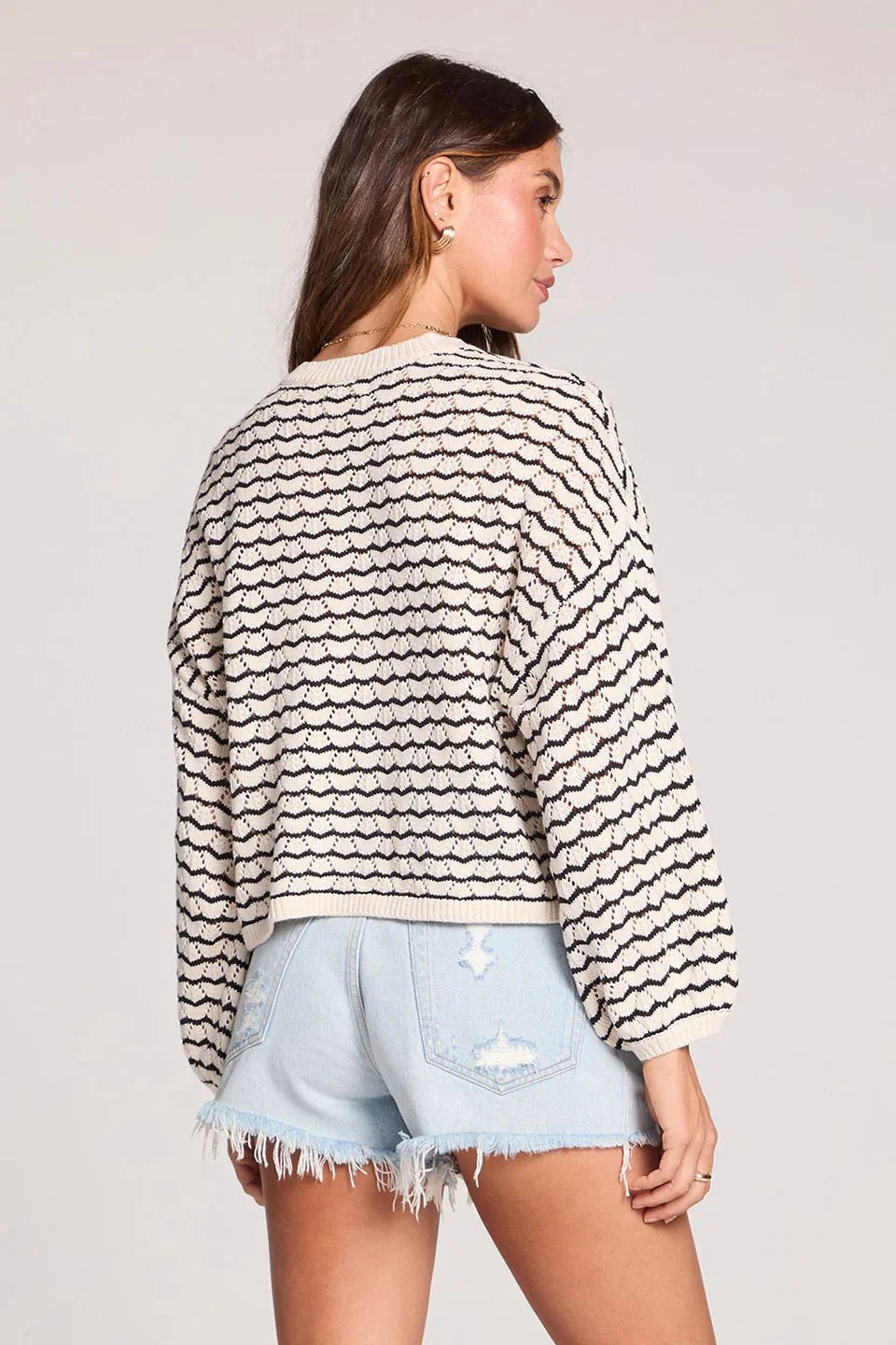 Laurent Sweater, Black/White