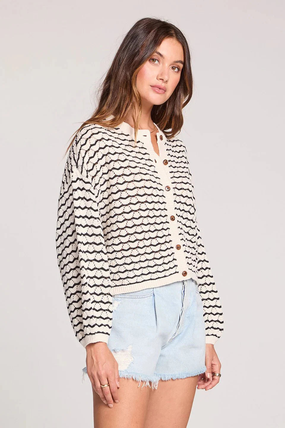 Laurent Sweater, Black/White
