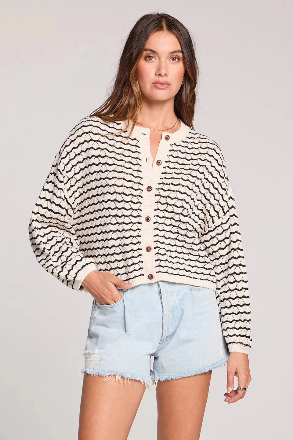 Laurent Sweater, Black/White