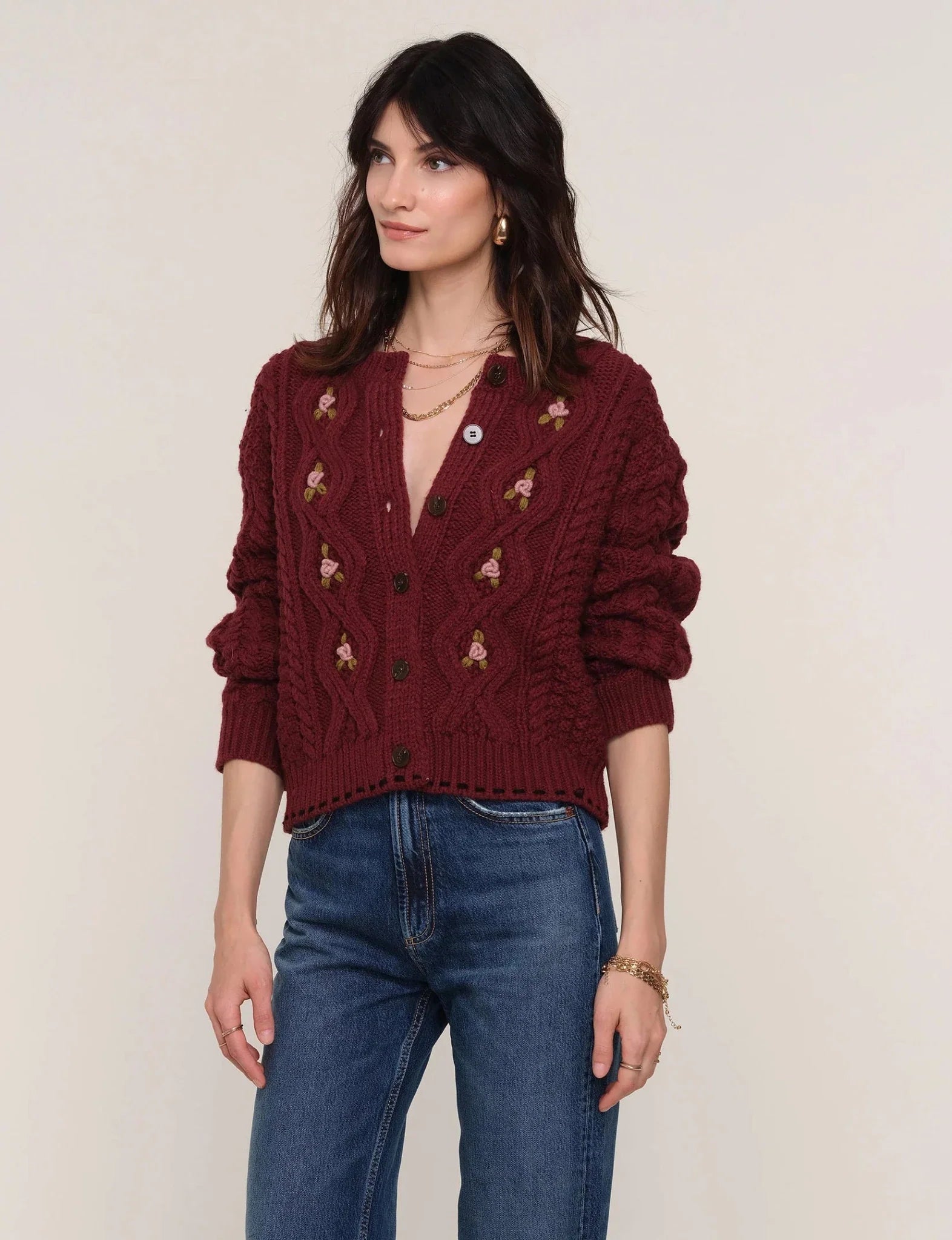 Veda Cardigan, Merlot