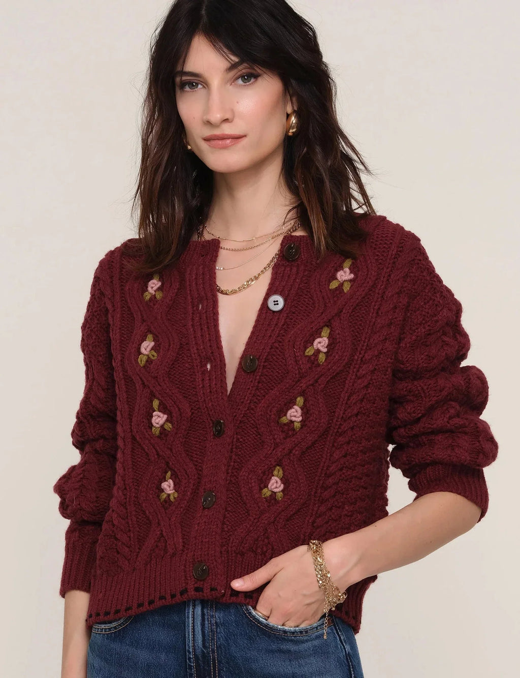 Veda Cardigan, Merlot