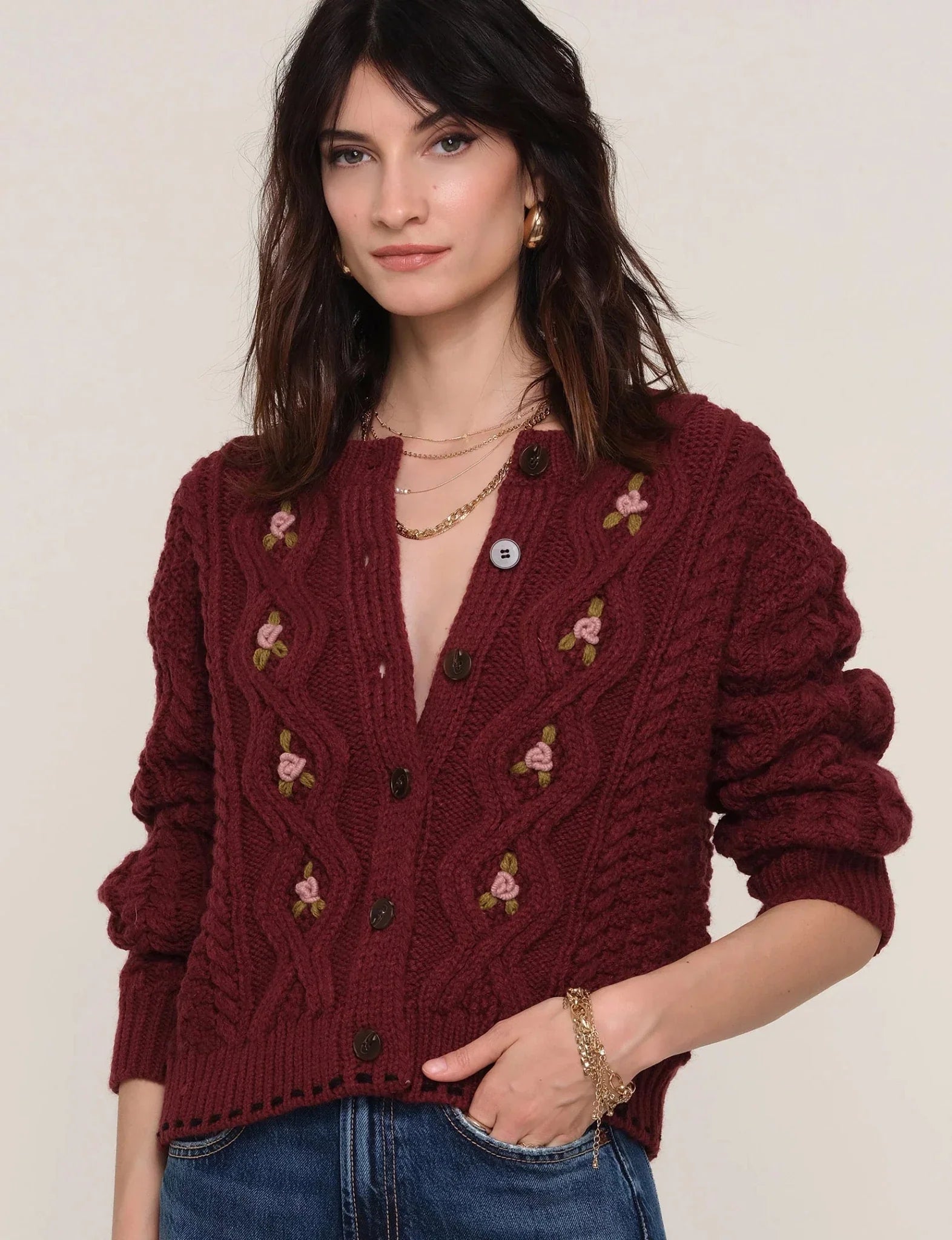 Veda Cardigan, Merlot
